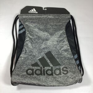 Adidas Cinch Sack Bag Drawstring Athletic Sports School Burst Sackpack Black New